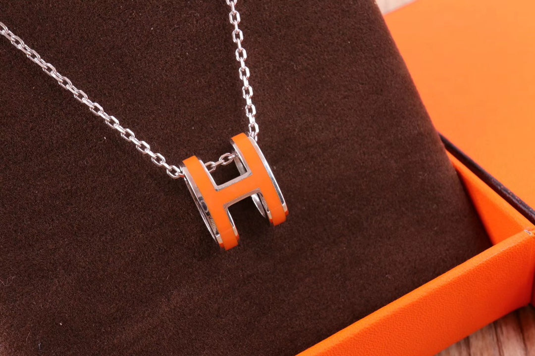 POP H NECKLACE PENDANT SILVER HARDWARE
