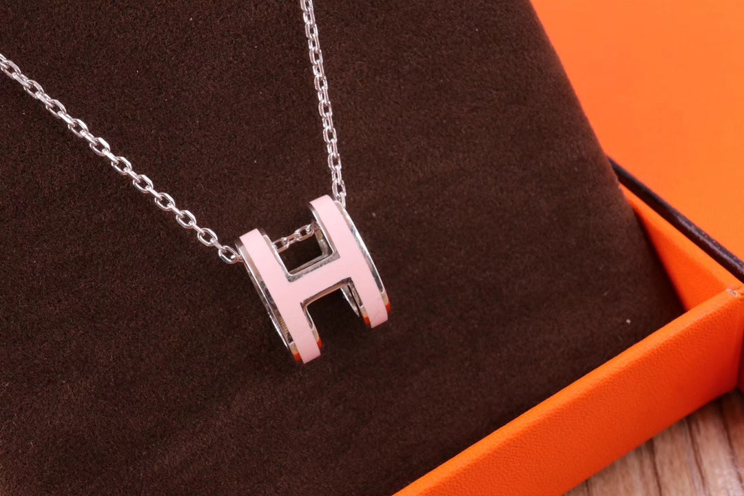 POP H NECKLACE PENDANT SILVER HARDWARE