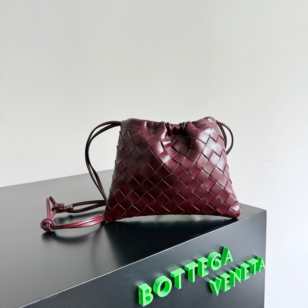 SMALL DUSTBAG 21 IN BURGUNDY LAMBSKIN