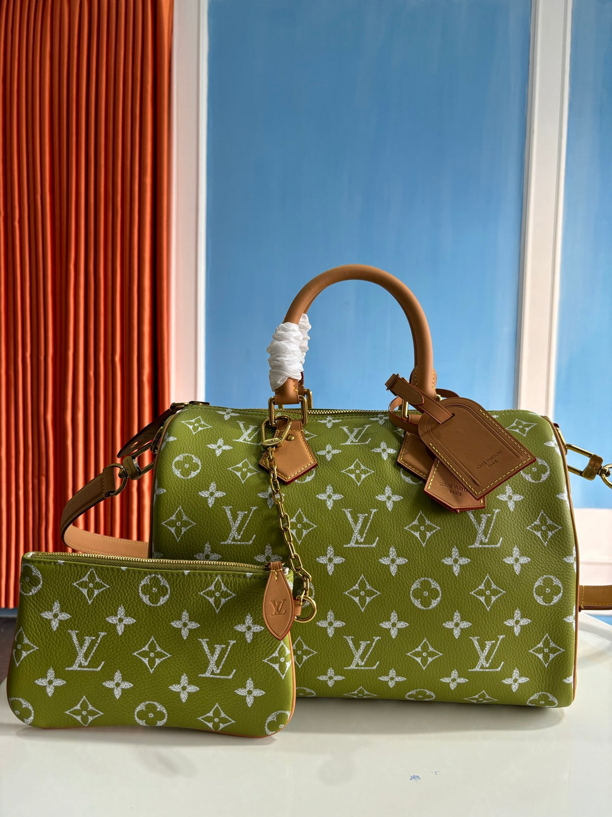 Louis Vuitton Speedy P9 Bandoulière 30 Reversible Monogram Bags Green