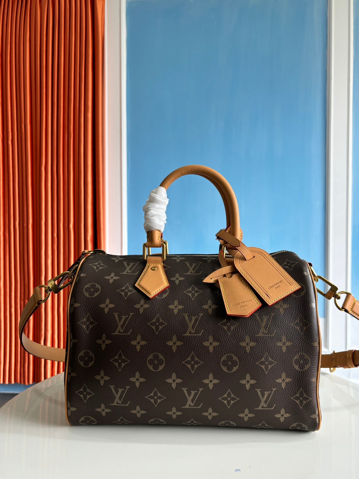 Louis Vuitton Speedy Calfskin Monogram Speedy P9