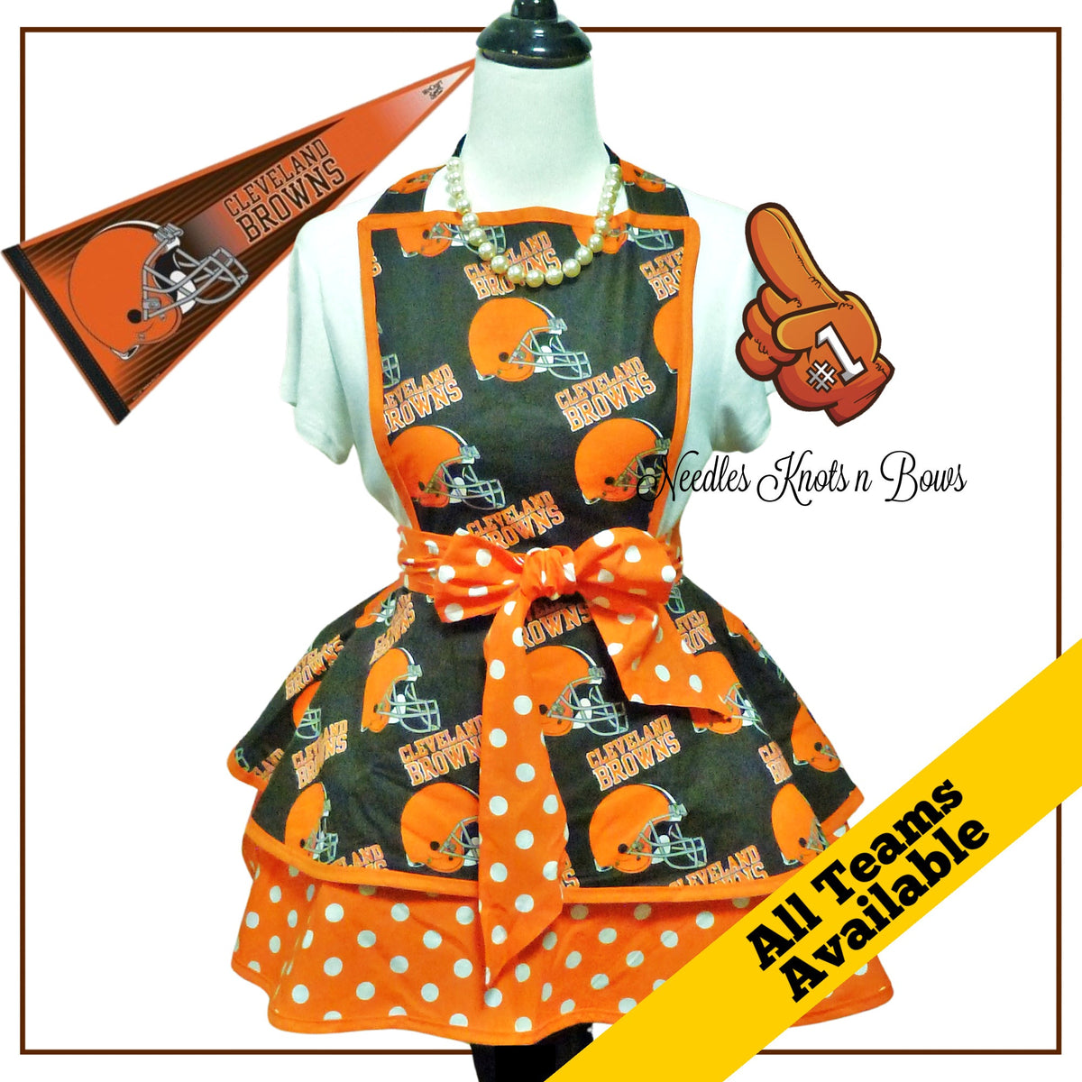 Cleveland Browns Women's Football Apron