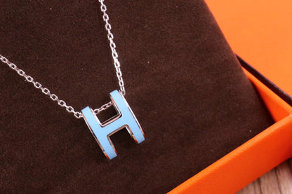 POP H NECKLACE  PENDANT SILVER HARDWARE