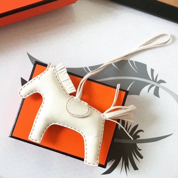 HERM White Rodeo Horse Bag Charm