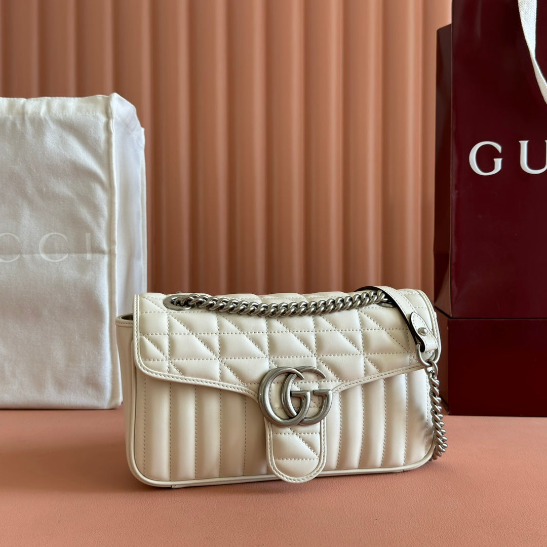 MARMONT SMALL SHOULDER BAG 26 IN OFF WHITE LAMBSKIN